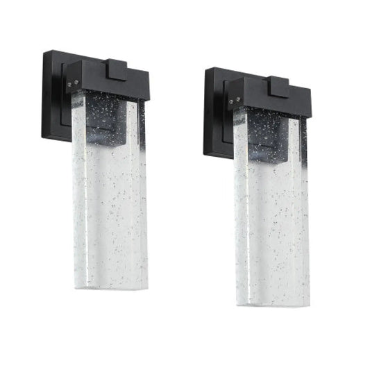 Transparent Crystal Wall Lights Fixtures with LED & Waterproof - Black - Wall Mount Fixture