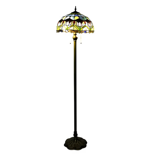 Tulip Tiffany Glass Floor Lamp - No Bulb - Floor Lamp