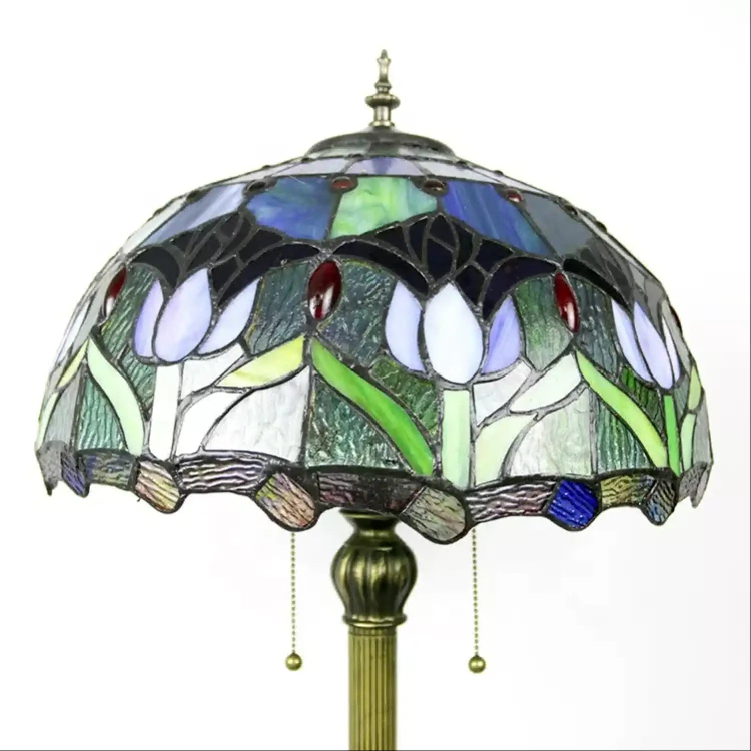 Tulip Tiffany Glass Floor Lamp - No Bulb - Floor Lamp