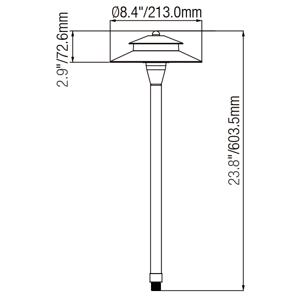 Two Tier Outdoor Path Lights with G4 Socket and 72’’ Lead Wire - Path Light Fixture