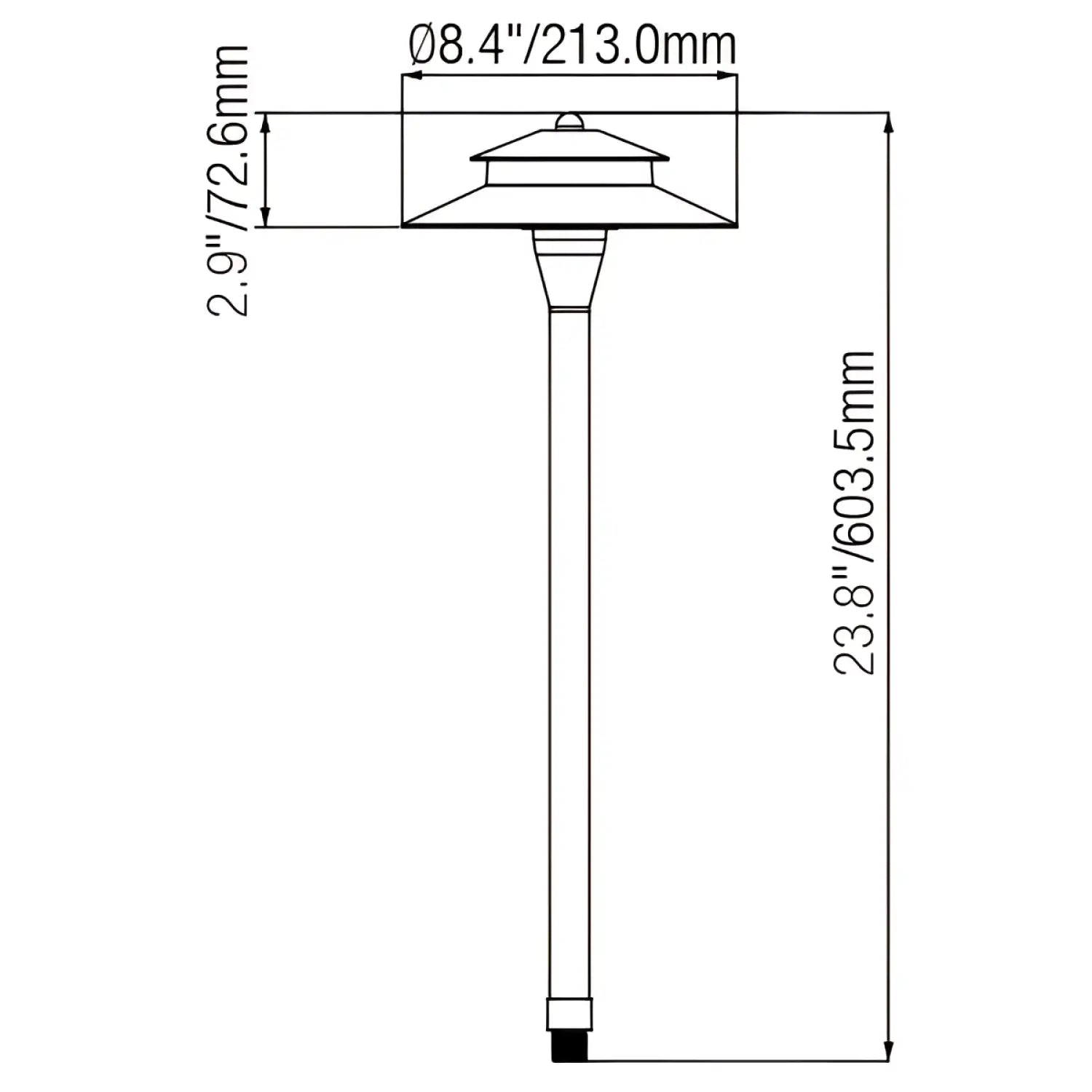 Two Tier Outdoor Path Lights with G4 Socket and 72’’ Lead Wire - Path Light Fixture