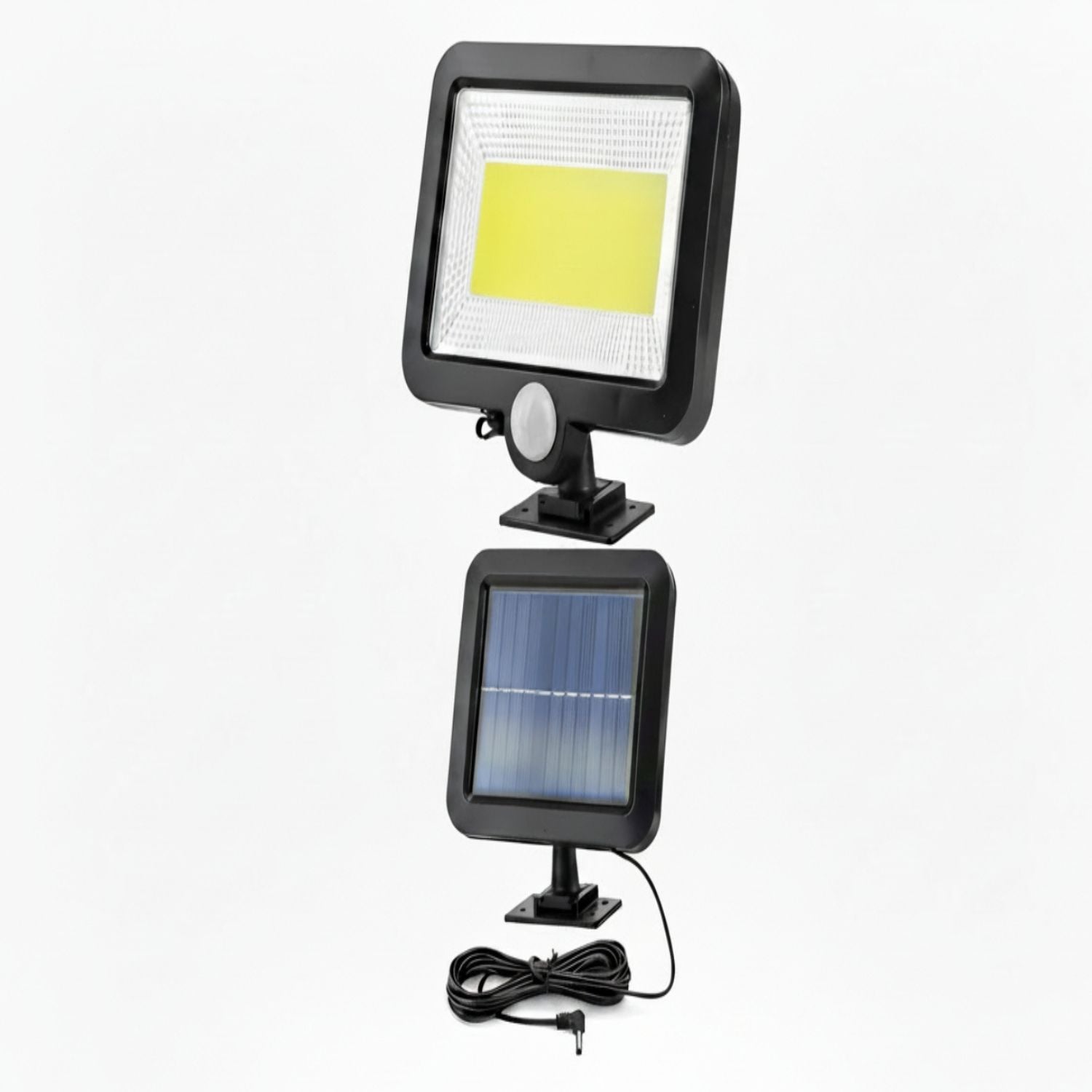 Solar Powered Wall Lights Outdoor 100 LED Beads Motion Sensor Lamp IP65 Waterproof Dusk To Dawn Sensor Light - Black