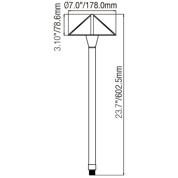 Umbrella G4 Angular Pathway Outdoor Lights with Brass Build - Path Light Fixture