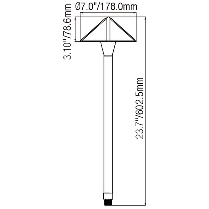 Umbrella G4 Angular Pathway Outdoor Lights with Brass Build - Path Light Fixture