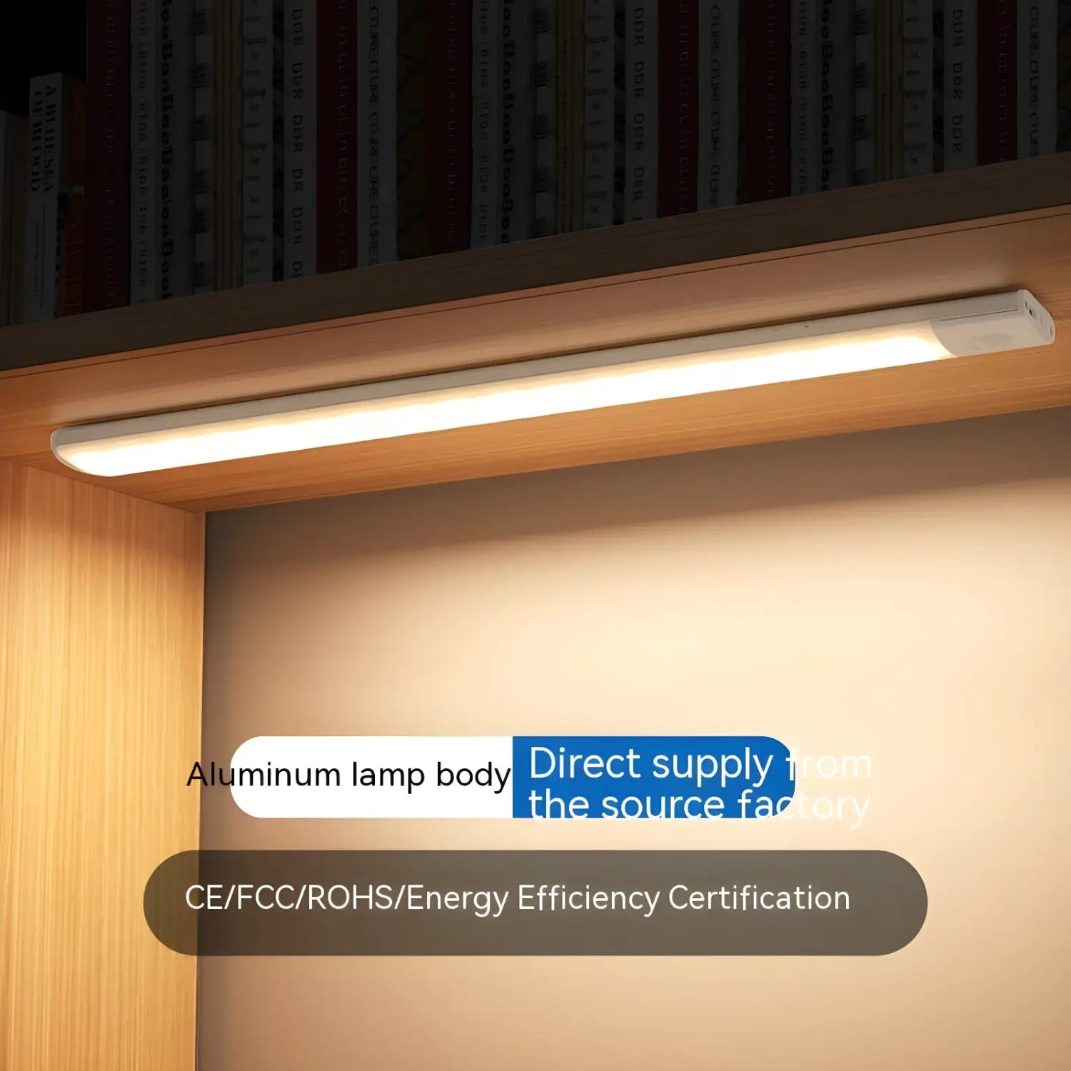 USB Rechargeable LED Night Light With Motion Sensor - Wall Mount Fixture