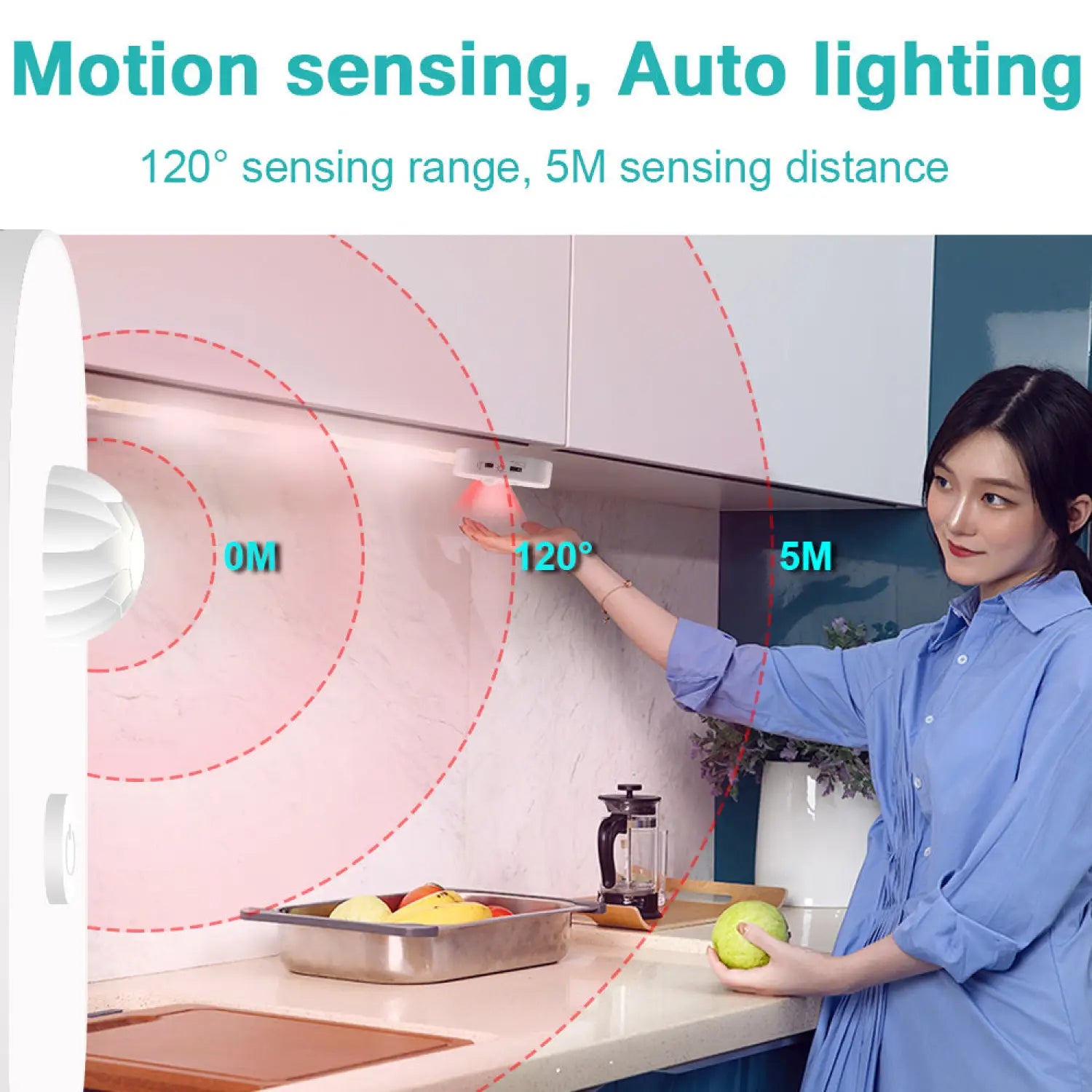 Cabinet light sensor light with soft light with waterproof led light bar 12V Hanging Light