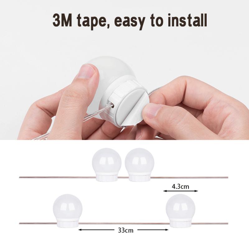 USB Touch Switch LED Mirror Light Bulb 12V Hanging Light