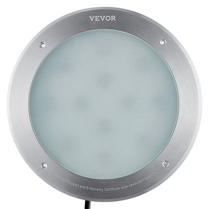 VEVOR 12V LED Pool Light 10 Inch 40W RGBW Color Changing Inground Swimming Pool Spa Light Underwater With 50 FT Cord