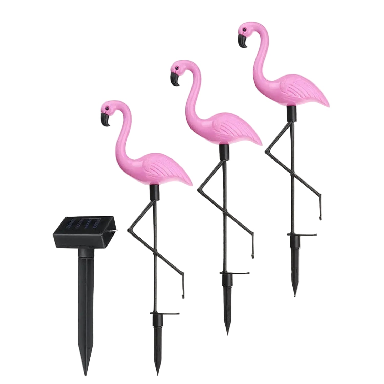 Vibrant Flamingo Solar Lawn Lamps: Waterproof for Outdoor Garden & Path Lights - Pink / 3 PCS - 1 Set - Solar Lights