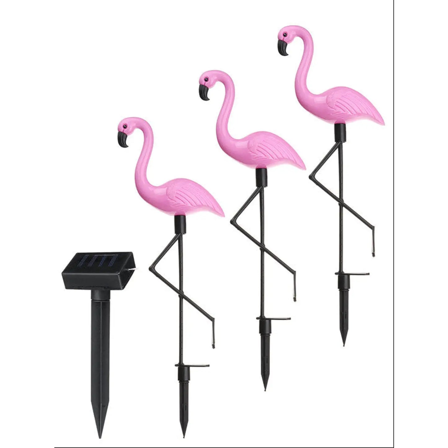 Vibrant Flamingo Solar Lawn Lamps: Waterproof for Outdoor Garden & Path Lights - Pink / 3 PCS - 1 Set - Solar Lights