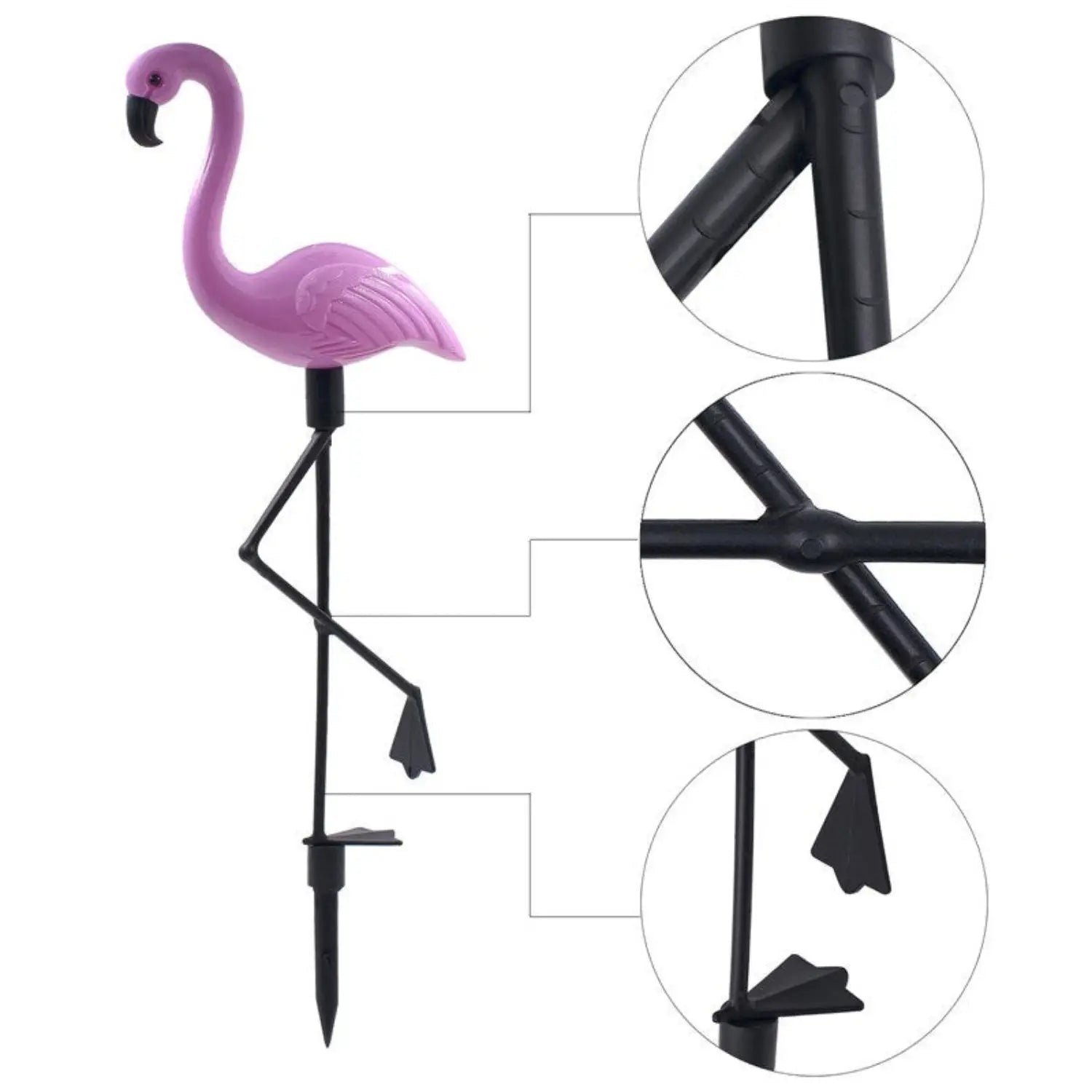 Vibrant Flamingo Solar Lawn Lamps: Waterproof for Outdoor Garden & Path Lights - Pink / 3 PCS - 1 Set - Solar Lights