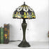 Vintage Baroque Tiffany Glass Tabletop Lamp - No Bulb - Table Lamp