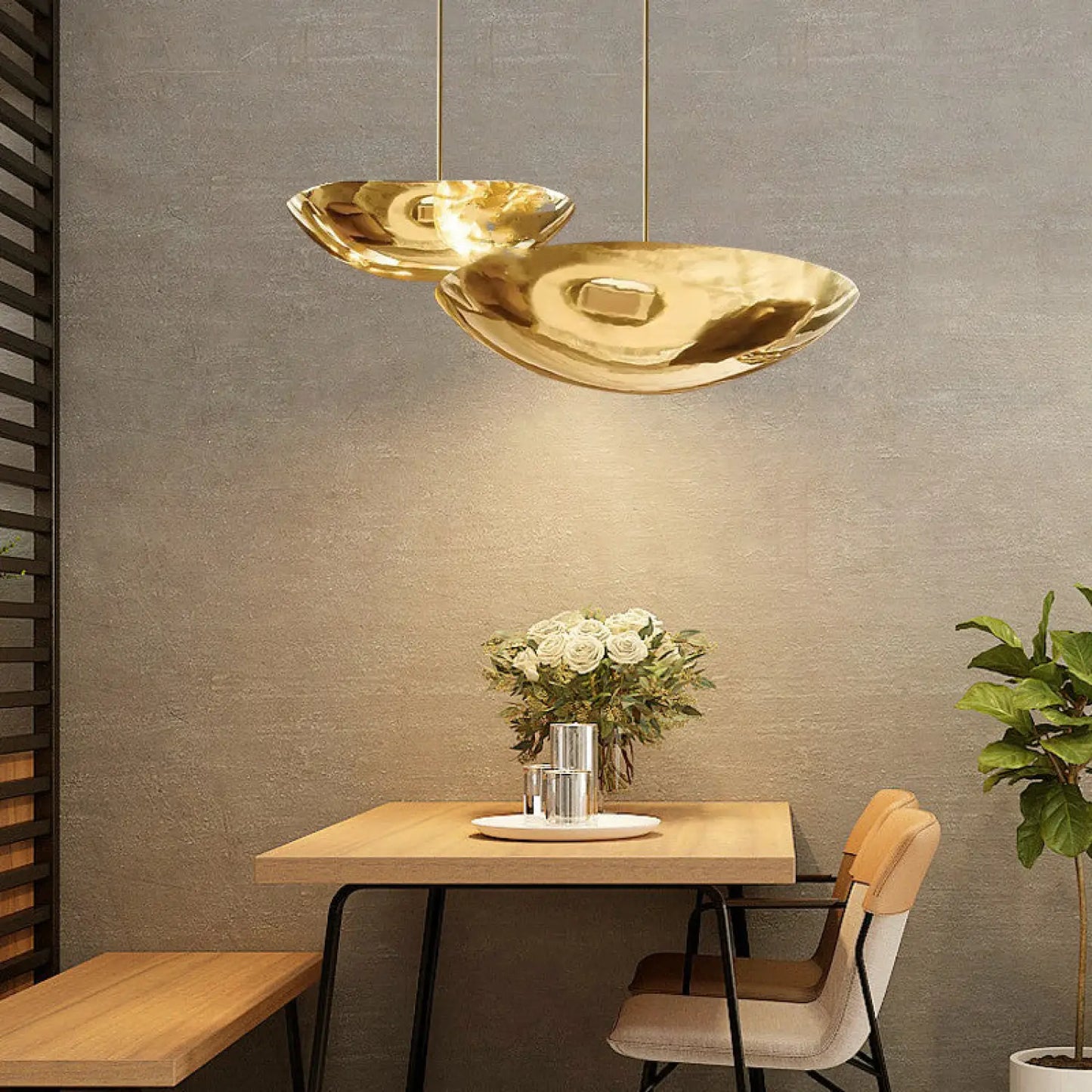 Vintage Hanging Lights for Living Room with Copper Finish - Hanging Light