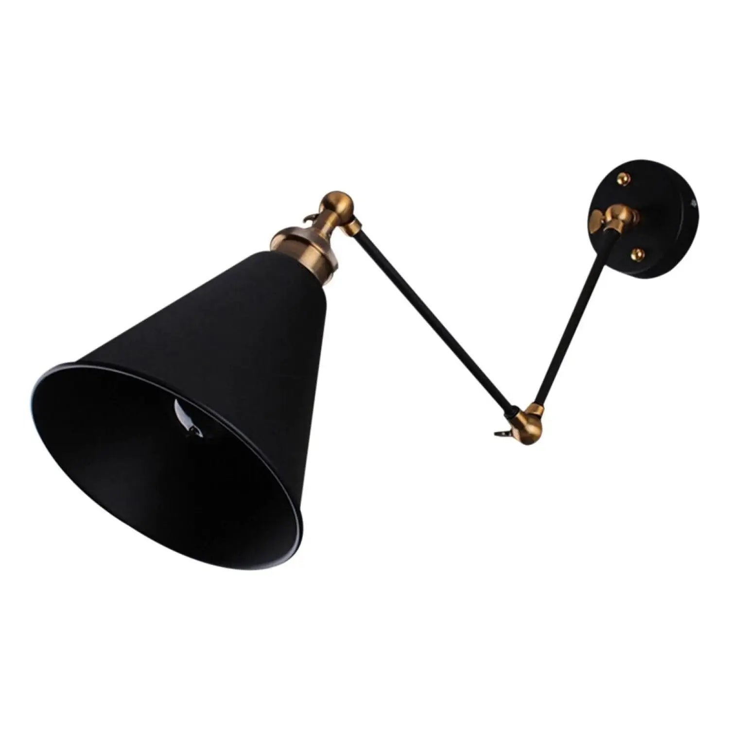 Vintage-Inspired Folding Wall Mounted Light Fixture Design - Black - 12V Hanging Light