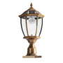 20 Golden Solar Powered LED Outdoor Lantern Vintage Garden Light With Elegant Glass Design For Pathways Yards