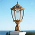 Vintage Lantern Solar Outdoor LED Light with Elegant Glass Design