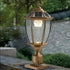 Vintage Lantern Solar Outdoor LED Light with Elegant Glass Design
