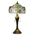 Vintage Tiffany Lamp Shades in Peacock Glasswork - No Bulb - Table Lamp