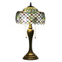 Vintage Tiffany Lamp Shades in Peacock Glasswork - No Bulb - Table Lamp