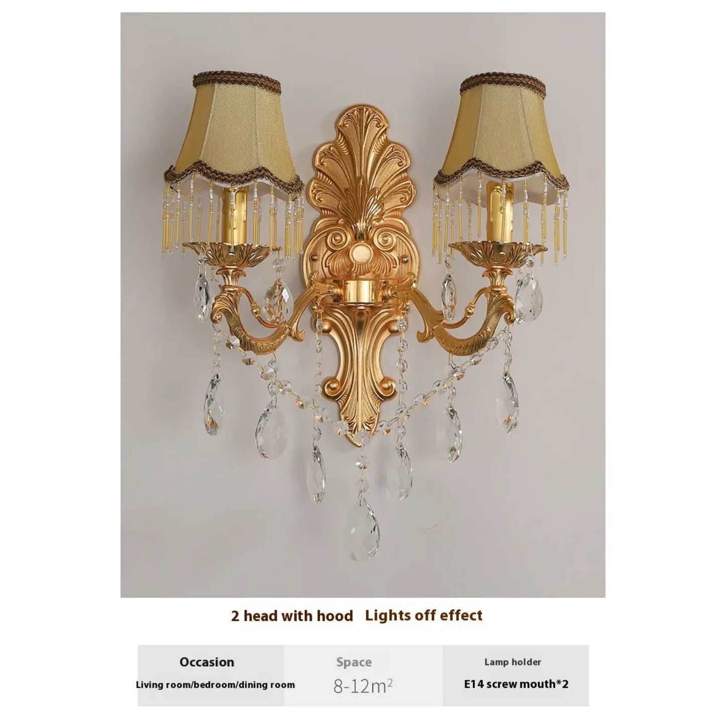 Wall Chandelier with Vintage Design for Elegant and Cozy Ambiance - 12V Hanging Light
