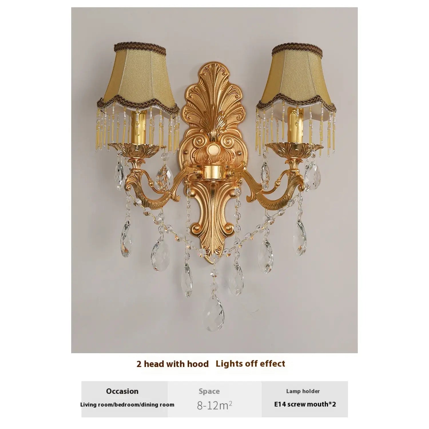 Wall Chandelier with Vintage Design for Elegant and Cozy Ambiance - 12V Hanging Light