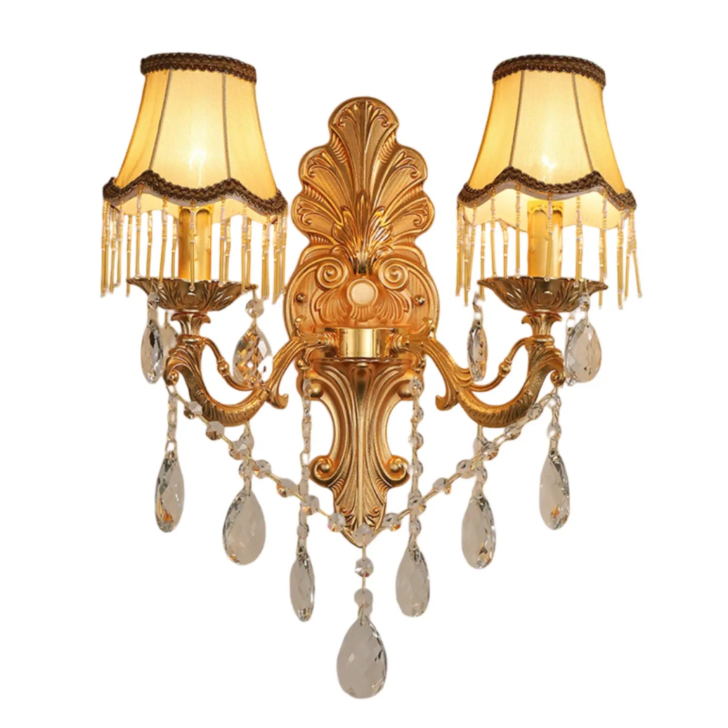 Wall Chandelier with Vintage Design for Elegant and Cozy Ambiance - With Cover / Double Head - 12V Hanging Light