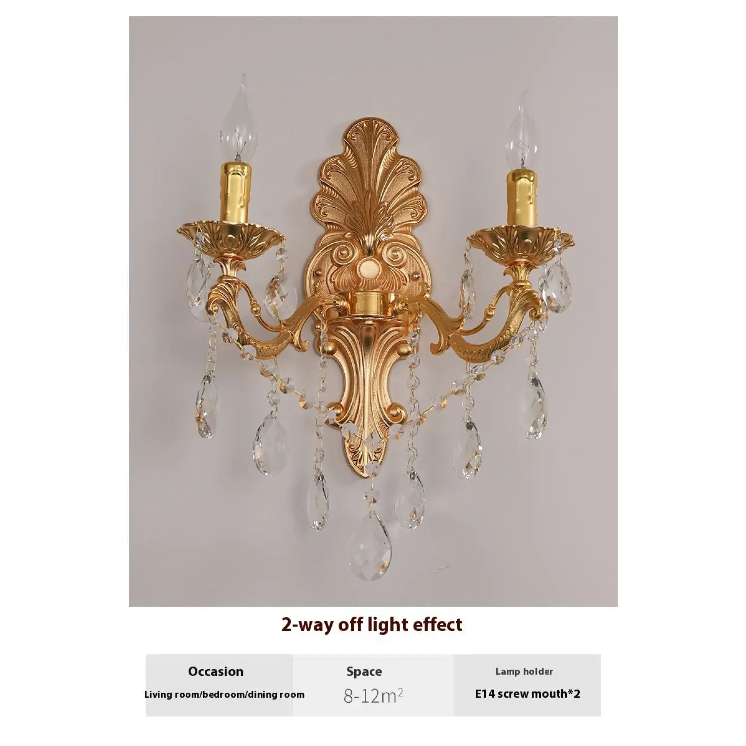 Wall Chandelier with Vintage Design for Elegant and Cozy Ambiance - 12V Hanging Light