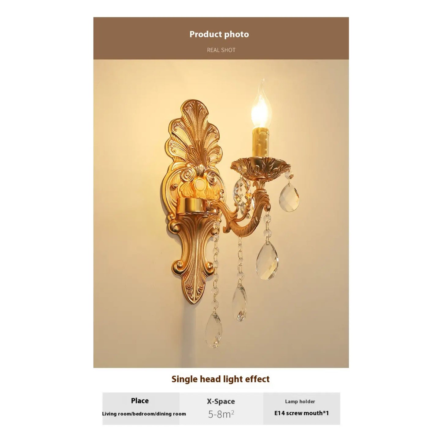Wall Chandelier with Vintage Design for Elegant and Cozy Ambiance - 12V Hanging Light