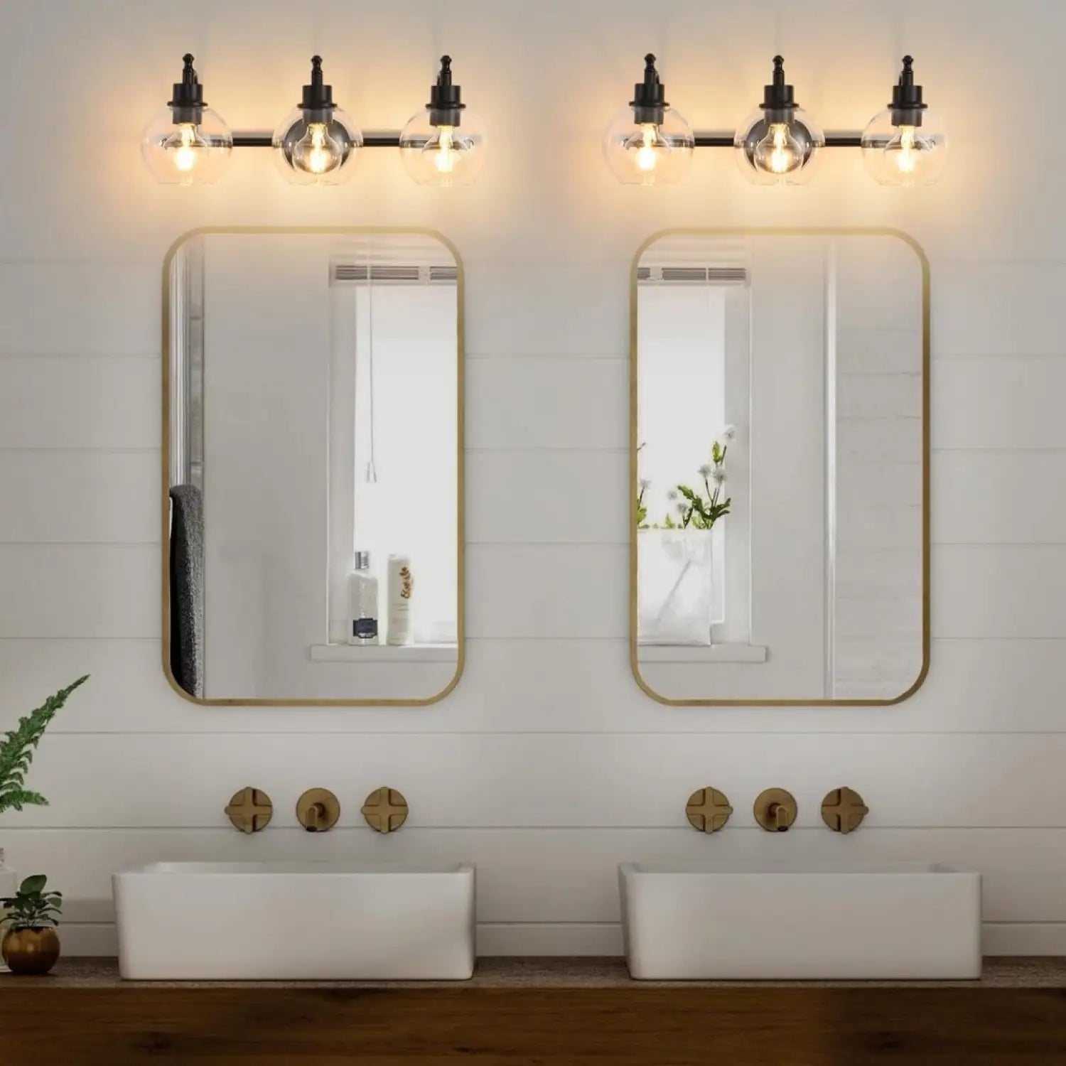 3 Lights Bathroom Vanity Fixture 22 Inch Bathroom Fixture Bathroom Lamp Above Mirror With Clear Glass Cover For Living