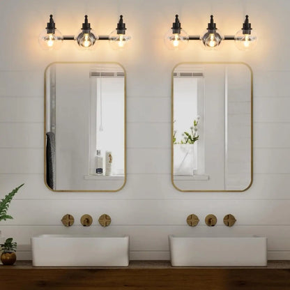 3 Lights Bathroom Vanity Fixture 22 Inch Bathroom Fixture Bathroom Lamp Above Mirror With Clear Glass Cover For Living