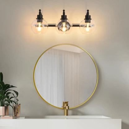 3 Lights Bathroom Vanity Fixture 22 Inch Bathroom Fixture Bathroom Lamp Above Mirror With Clear Glass Cover For Living