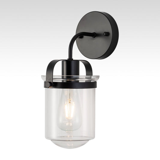 Wall Lights with Clear Glass Shade and E26 Socket for Indoor Black 12V Hanging Light