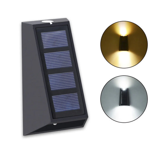 Wall-Mounted Solar Light for Outside Garden & Courtyard with Waterproof - White light Xyellow light - Solar Light