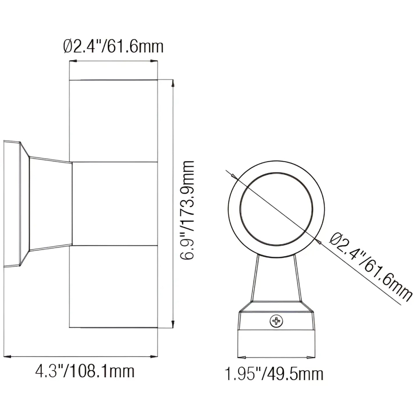 Wall Sconce Exterior - Die Cast Brass Light with Antique Bronze Finish - Wall Lights