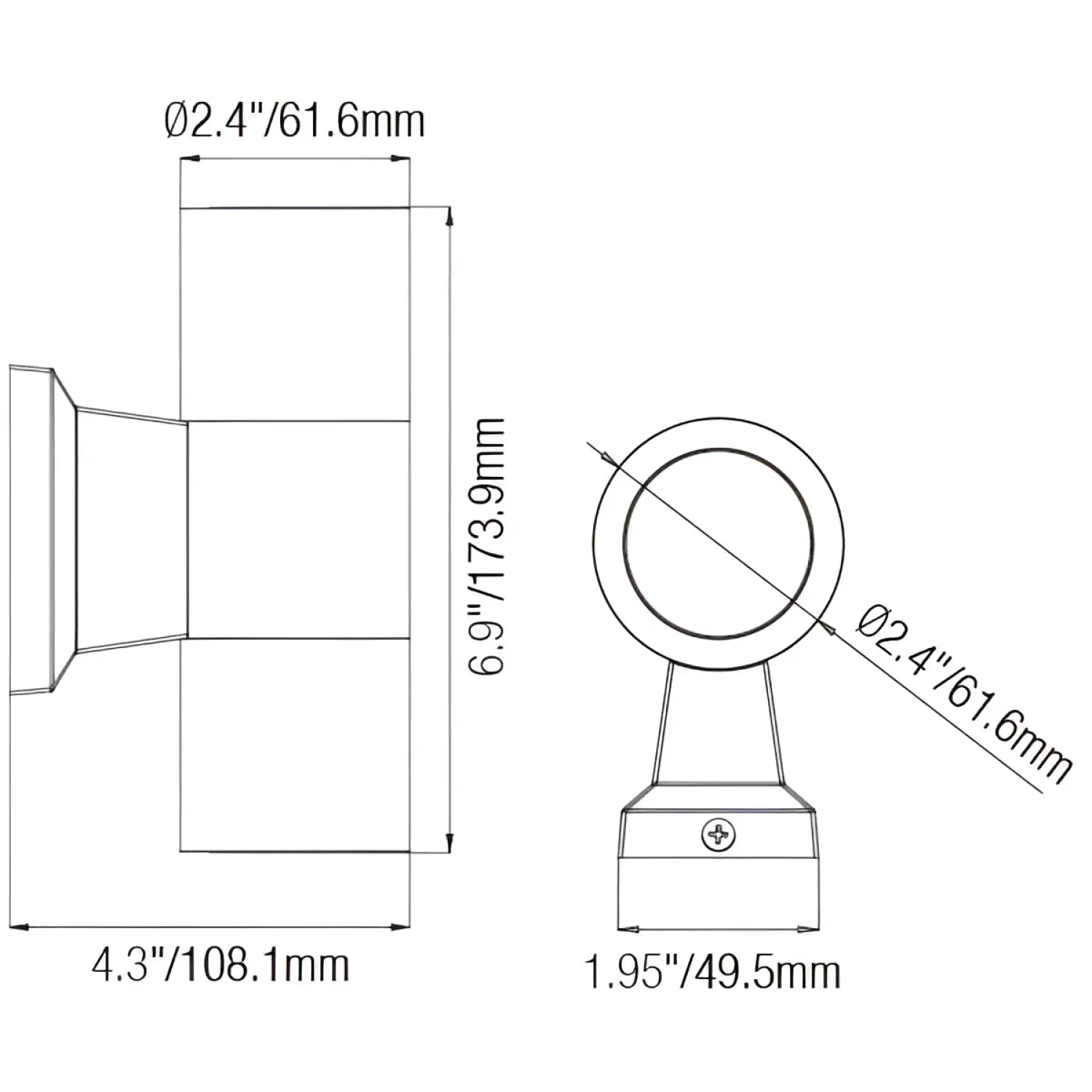 Wall Sconce Exterior - Die Cast Brass Light with Antique Bronze Finish - Wall Lights