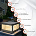 Waterproof Dimmable Solar LED Lights for Outside - Black - Solar Light