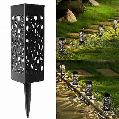 Waterproof Pathway Solar Lamps - Outdoor LED Garden Light - Warm White 2pcs - 12V Hanging Light