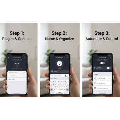 WiFi Round Smart Plug - White - Dimmer Switch