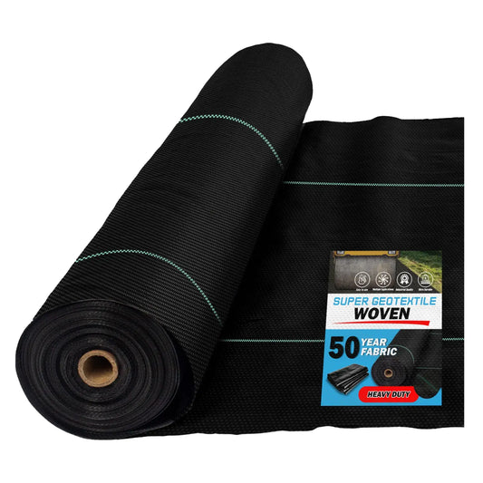 Woven Geotextile Commercial Grade Driveway and Road Fabric for Separation and Stabilization - Heavy Duty Underlayment