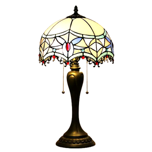 Baroque Style Tiffany Glass Tabletop Lamp