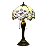 Baroque Style Tiffany Glass Tabletop Lamp