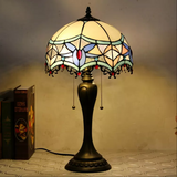 Baroque Style Tiffany Glass Tabletop Lamp