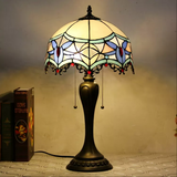 Baroque Style Tiffany Glass Tabletop Lamp