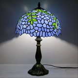 Blue Wisteria Tiffany Glass Tabletop Lamp