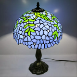 Blue Wisteria Tiffany Glass Tabletop Lamp