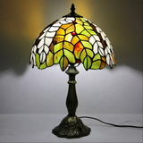Colorful Grape Tiffany Glass Tabletop Lamp