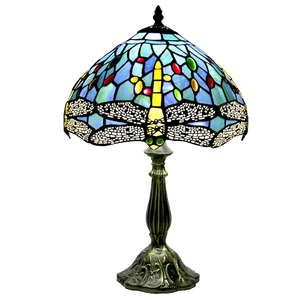 Dragonfly Tiffany Glass Tabletop Lamp