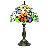 Flower Tiffany Glass Tabletop Lamp