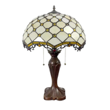 Jewel Tiffany Glass Tabletop Lamp