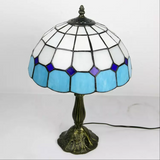 Mesh Pattern Tiffany Glass Tabletop Lamp